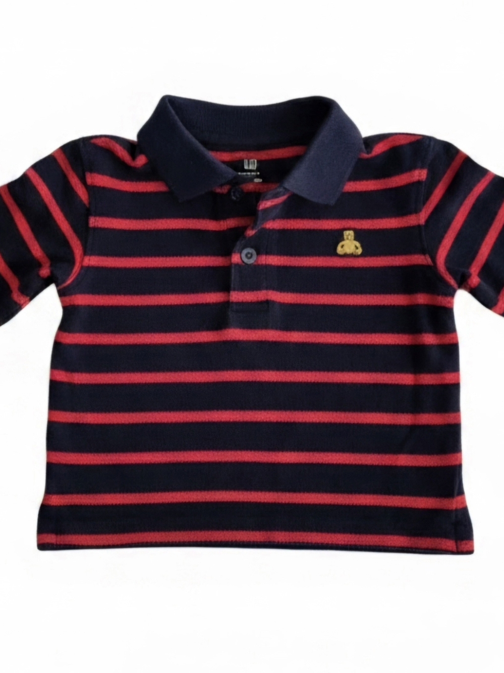 Baby Gap Navy and Red Striped Polo Shirt 3-6months